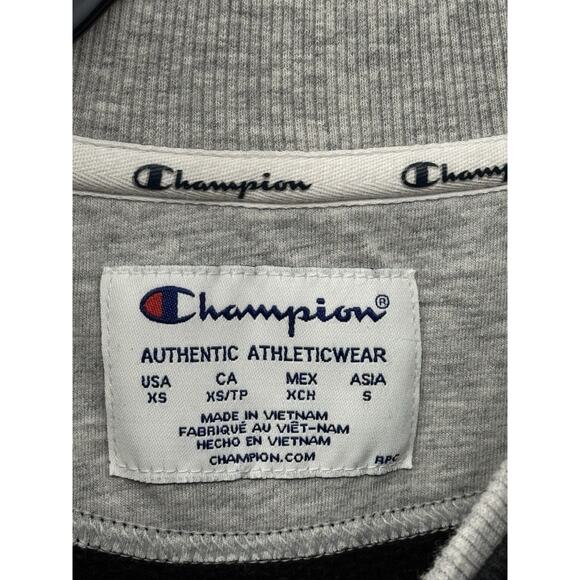 Champion Women’s Black Crop Cropped Sweatshirt Size XS Pullover Drawstring Hem - Picture 5 of 8